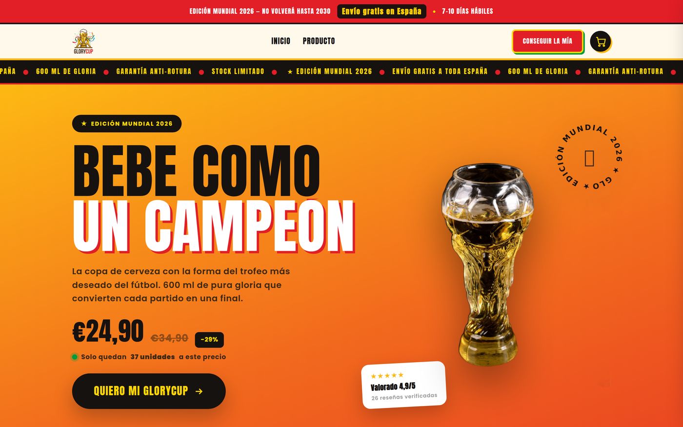 Tienda de Glory Cup